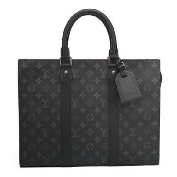 Louis Vuitton Monogram Eclipse Black Sac Plat Zip Bag - Picture 1 of 3